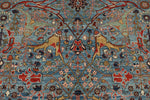 10x14 Light Blue and Multicolor Anatolian Traditional Rug