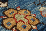 9x12 Light Blue and Navy Anatolian Traditional Rug