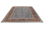 9x12 Light Blue and Navy Anatolian Traditional Rug