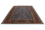 9x12 Light Blue and Navy Anatolian Traditional Rug