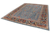 9x12 Light Blue and Navy Anatolian Traditional Rug