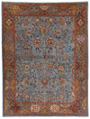 9x12 Light Blue and Multicolor Anatolian Traditional Rug