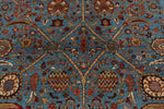 9x12 Light Blue and Multicolor Anatolian Traditional Rug