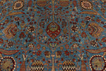 9x12 Light Blue and Multicolor Anatolian Traditional Rug