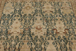 7x16 Navy and Beige Persian Hamadan Distressed Area Runner