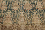 7x16 Navy and Beige Persian Hamadan Distressed Area Runner