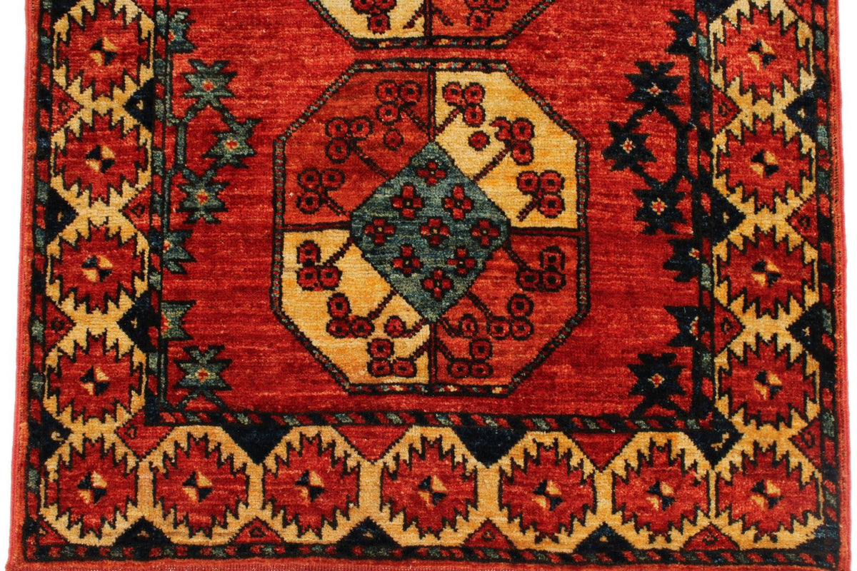 3x10 Red and Ivory Turkish Tribal Runner