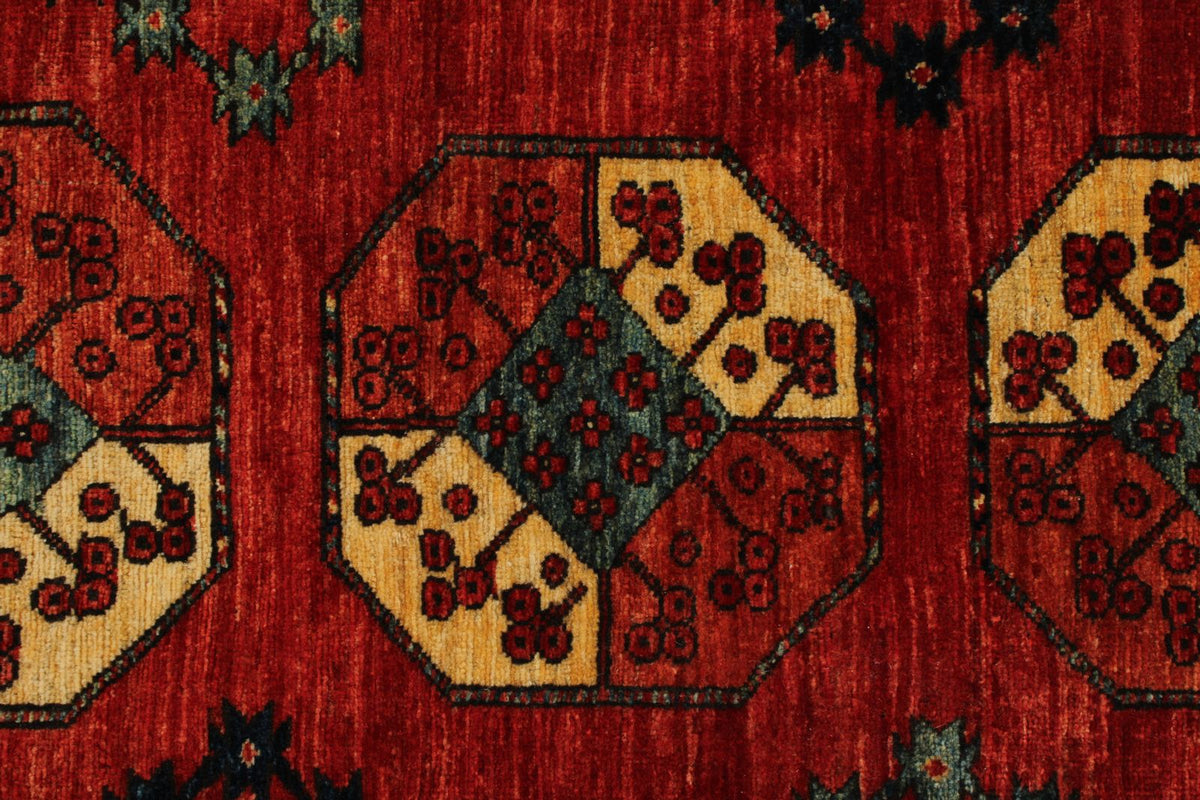 3x10 Red and Ivory Turkish Tribal Runner