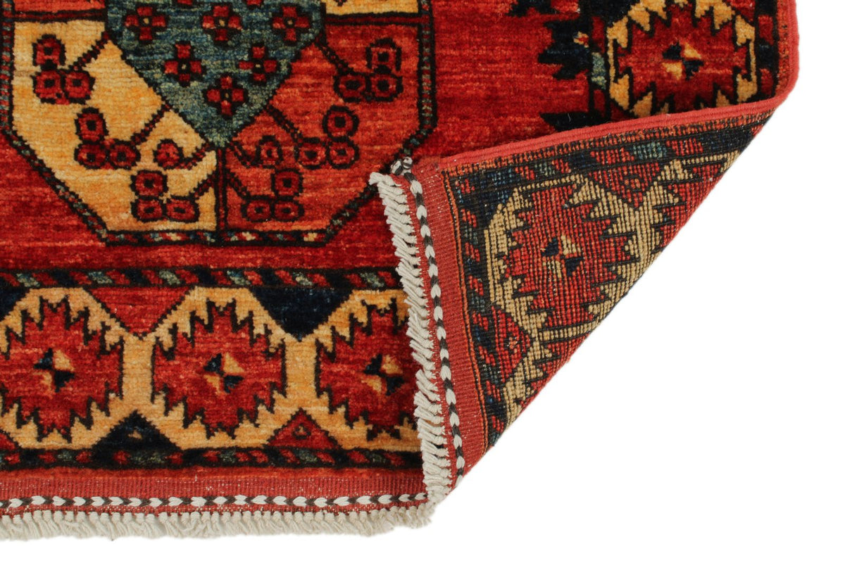 3x10 Red and Ivory Turkish Tribal Runner