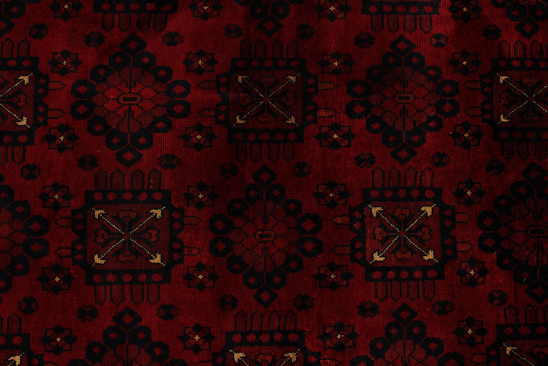 10x13 Red and Black Turkish Tribal Rug