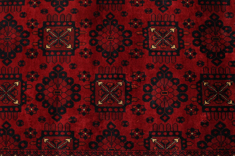 10x13 Red and Black Turkish Tribal Rug