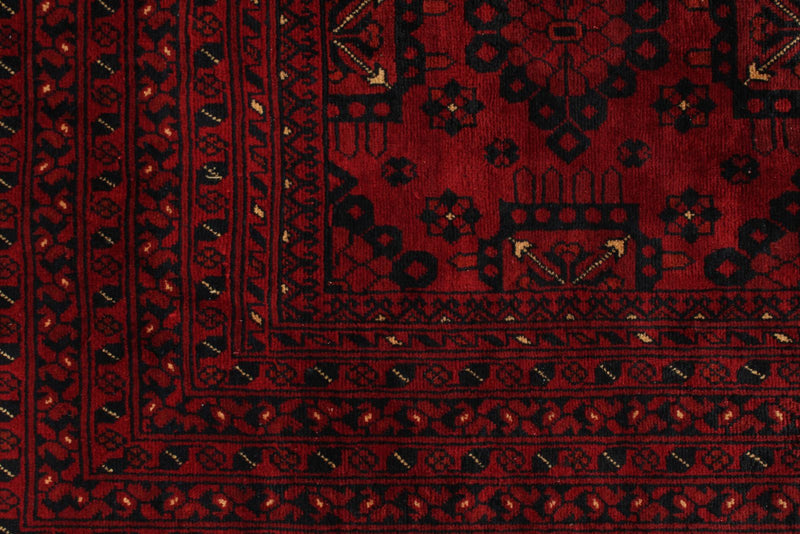 10x13 Red and Black Turkish Tribal Rug