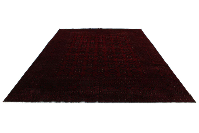 10x13 Red and Black Turkish Tribal Rug