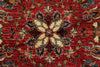 8x8 Red and Ivory Kazak Tribal Rug