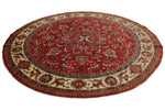 8x8 Red and Ivory Kazak Tribal Rug