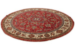 8x8 Red and Ivory Kazak Tribal Rug