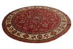 8x8 Red and Ivory Kazak Tribal Rug