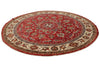 8x8 Red and Ivory Kazak Tribal Rug