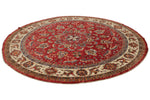 8x8 Red and Ivory Kazak Tribal Rug
