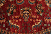 8x8 Red and Ivory Kazak Tribal Rug