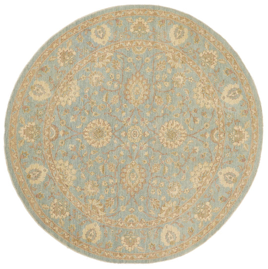 8x8 Blue and Camel Persian Rug