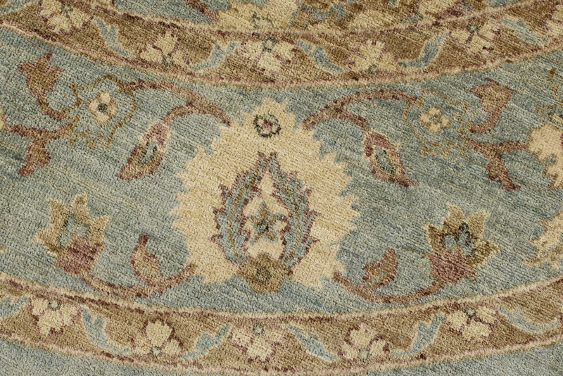 8x8 Blue and Camel Persian Rug