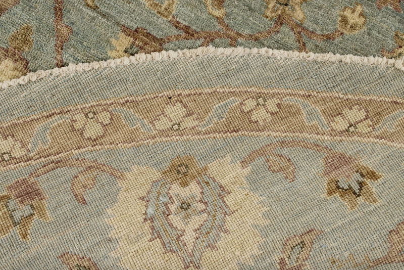 8x8 Blue and Camel Persian Rug