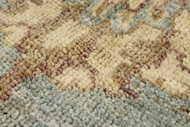 8x8 Blue and Camel Persian Rug