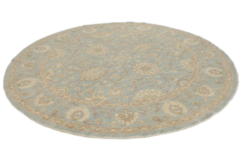 8x8 Blue and Camel Persian Rug