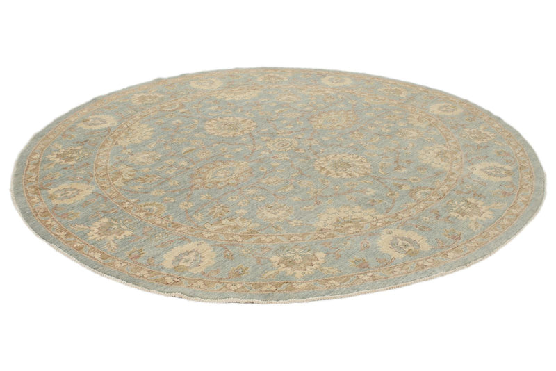 8x8 Blue and Camel Persian Rug