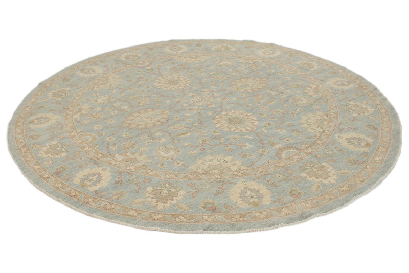 8x8 Blue and Camel Persian Rug