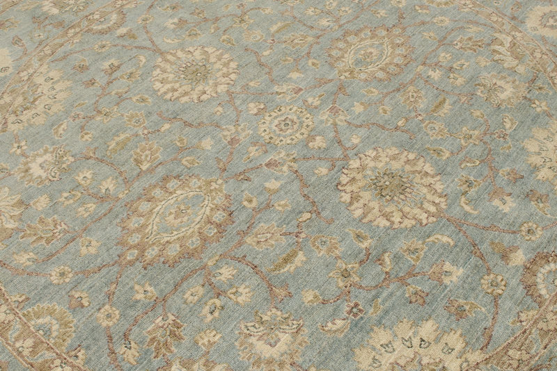 8x8 Blue and Camel Persian Rug