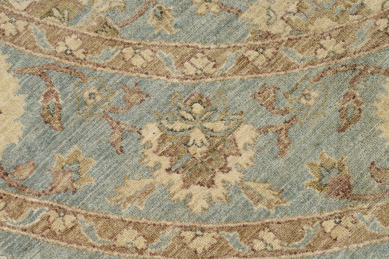 8x8 Blue and Camel Persian Rug