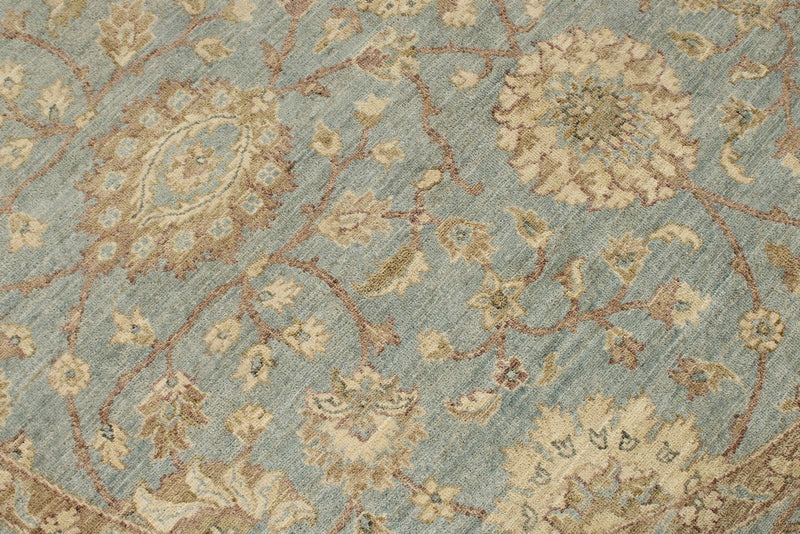 8x8 Blue and Camel Persian Rug