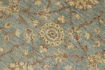 8x8 Blue and Camel Persian Rug