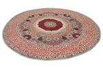 8x8 Gray and Red Turkish Tribal Rug