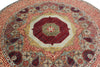 8x8 Gray and Red Turkish Tribal Rug