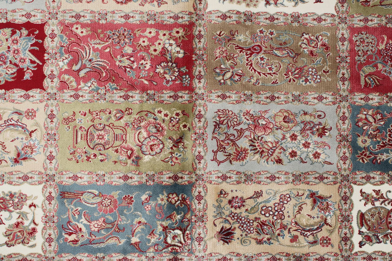8x8 Blue and Ivory Turkish Antep Rug
