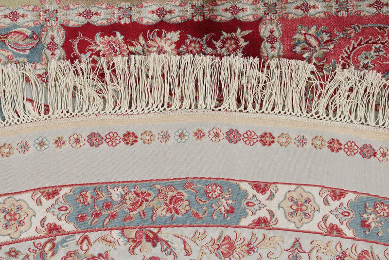 8x8 Blue and Ivory Turkish Antep Rug