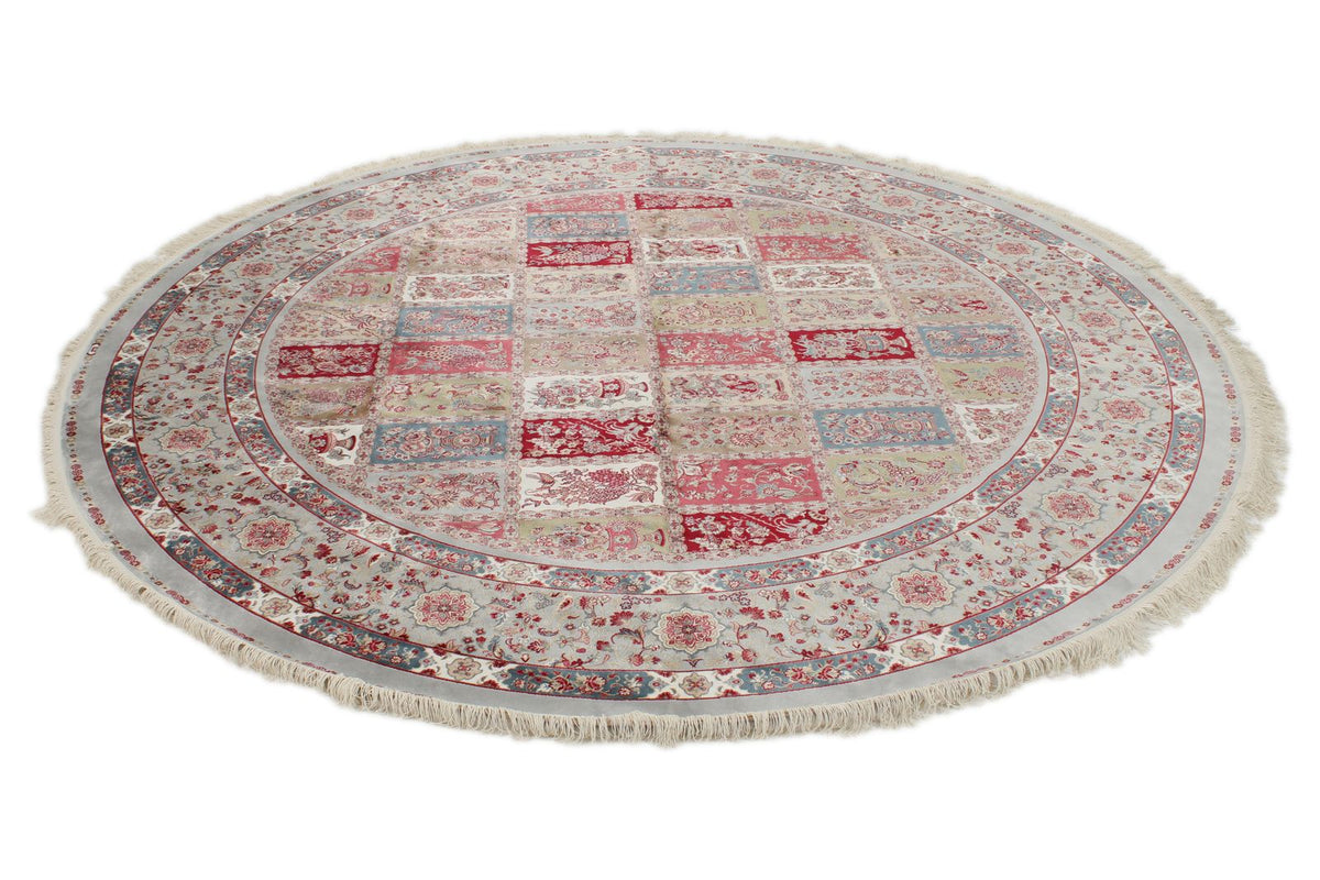 8x8 Blue and Ivory Turkish Antep Rug
