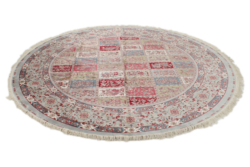 8x8 Blue and Ivory Turkish Antep Rug