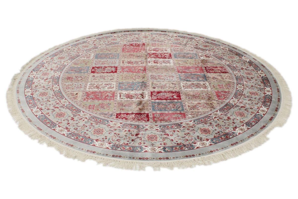 8x8 Blue and Ivory Turkish Antep Rug