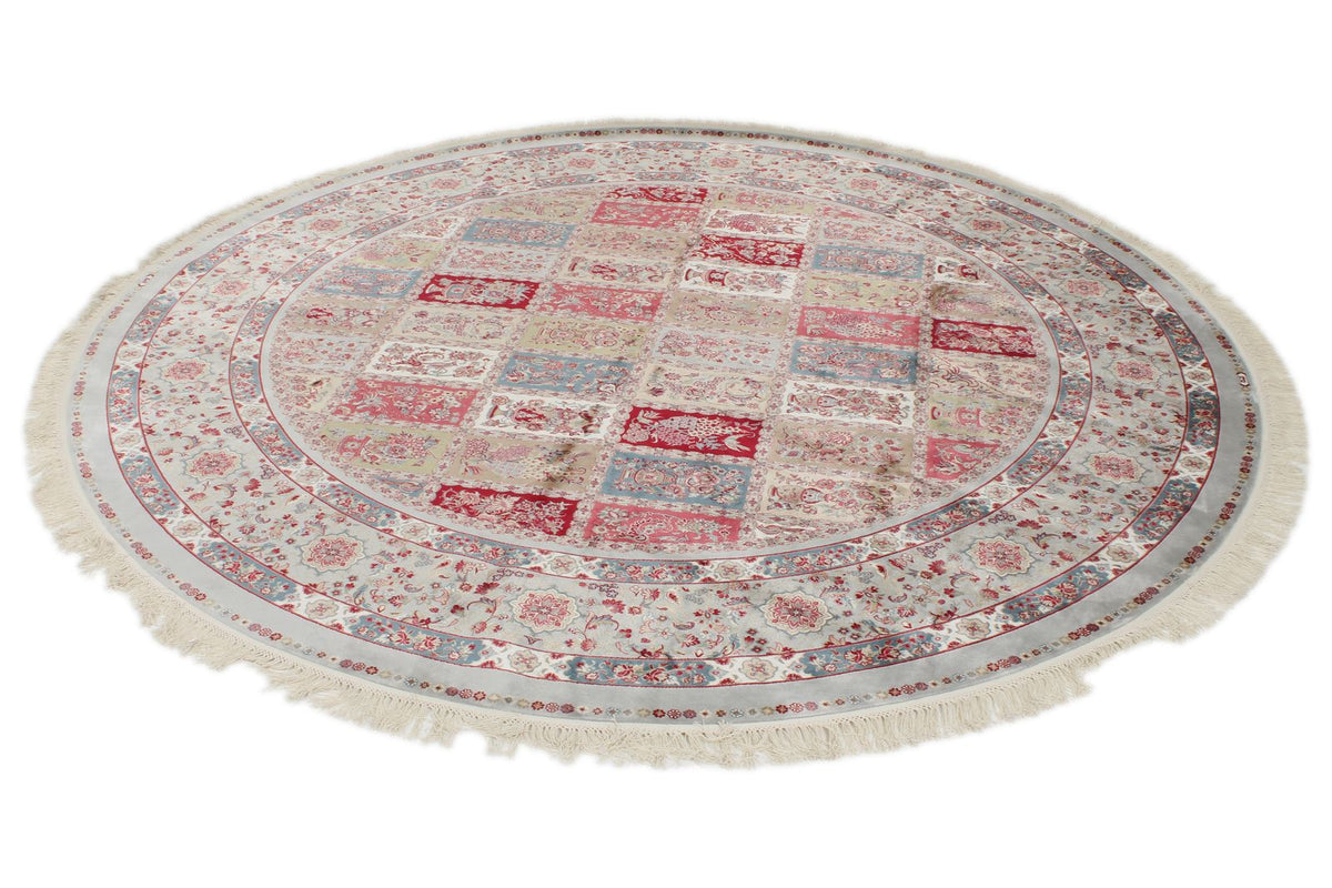 8x8 Blue and Ivory Turkish Antep Rug