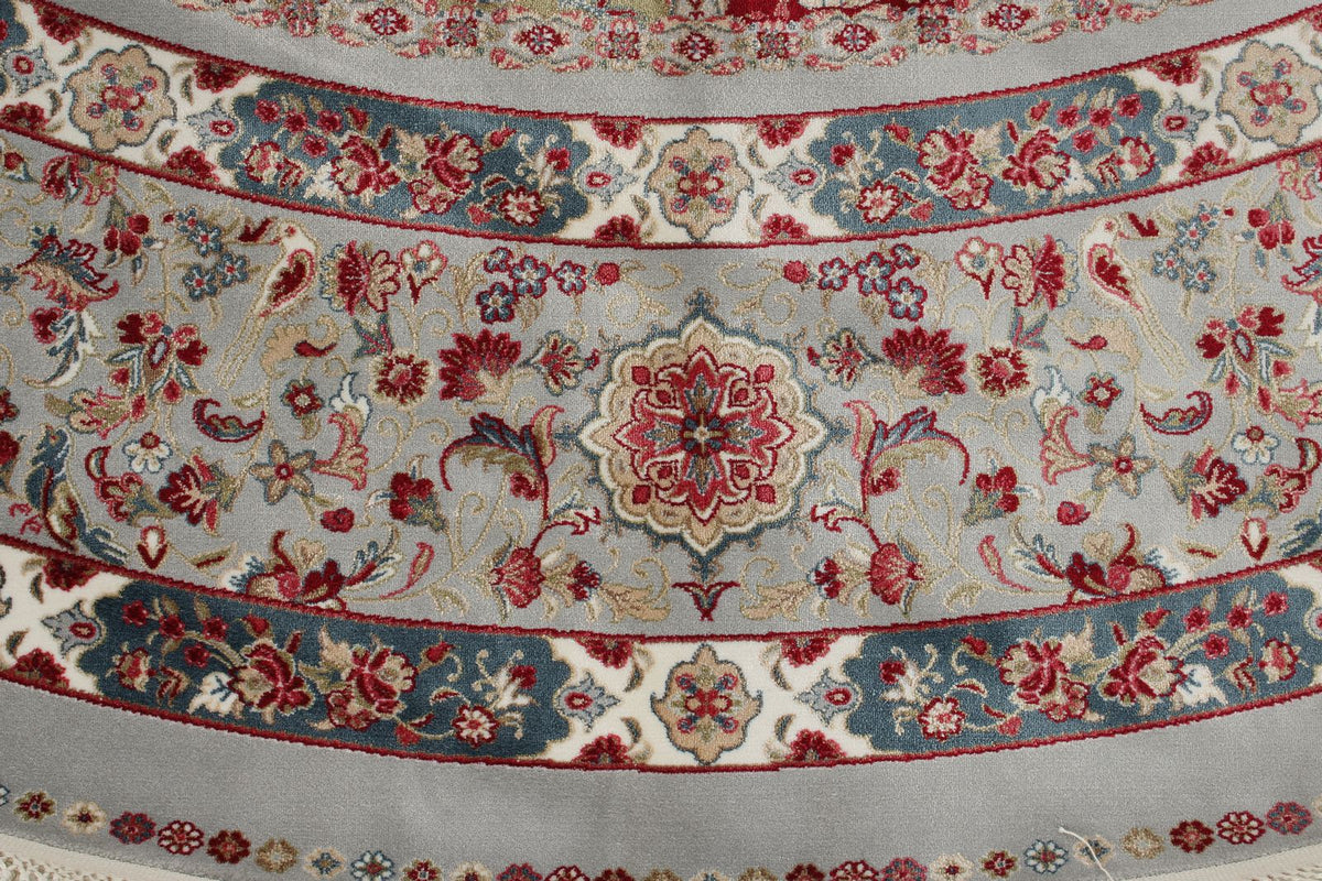 8x8 Blue and Ivory Turkish Antep Rug