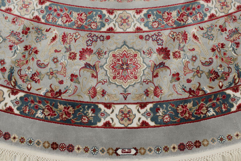 8x8 Blue and Ivory Turkish Antep Rug