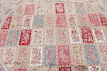 8x8 Blue and Ivory Turkish Antep Rug