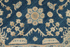 8x8 Blue and Ivory Turkish Oushak Rug