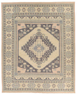 12x15 Beige and Multicolor Turkish Oushak Rug