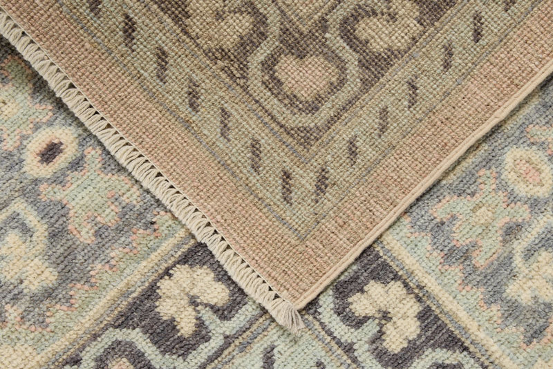 10x14 Gray and Beige Turkish Oushak Rug