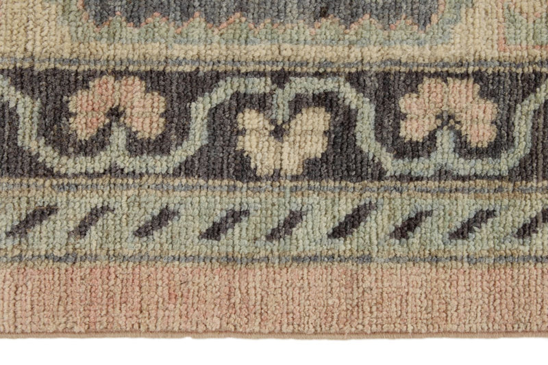 10x14 Gray and Beige Turkish Oushak Rug